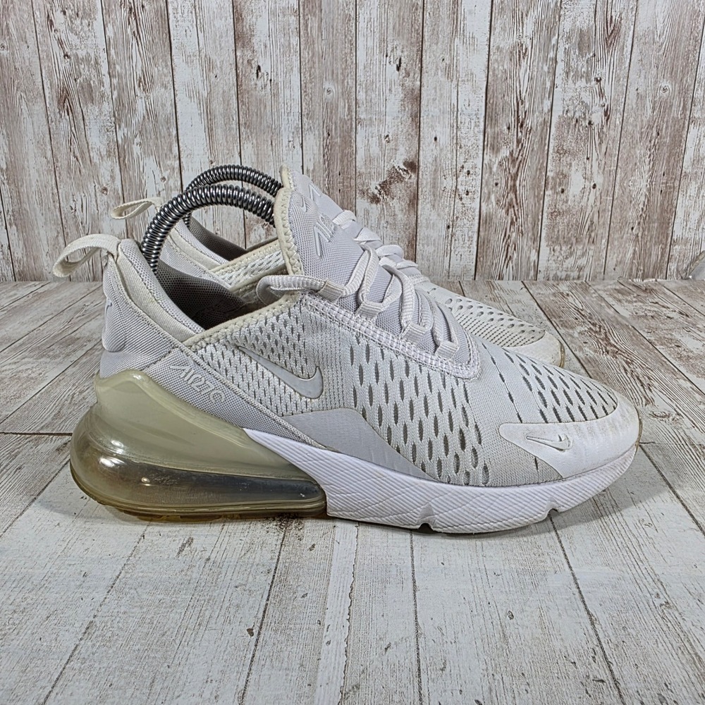 Nike Air Max 270 White Pure Platinum Sneakers 943345-103 Kids 5Y Womens 6.5